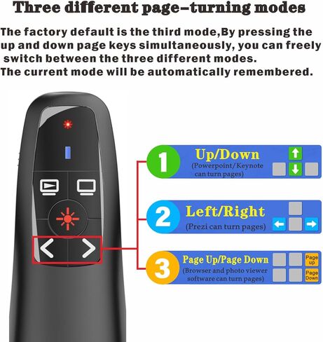 Presentation Clicker with Case Storage, Wireless Presenter Remotes with USB-A&C Receiver,Suitable for Both Desktop Computers and laptops, Mac Keynote,Including Batteries and Storage Bag,LBBYDDLL in Saudi Arabia