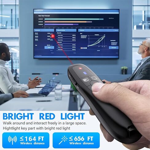 Presentation Clicker with Case Storage, Wireless Presenter Remotes with USB-A&C Receiver,Suitable for Both Desktop Computers and laptops, Mac Keynote,Including Batteries and Storage Bag,LBBYDDLL in Saudi Arabia