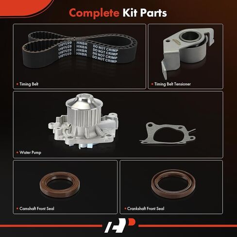 A-Premium Engine Timing Belt Kit with Water Pump Compatible with Mitsubishi Mirage 1997-2002 - 1.8L in Saudi Arabia