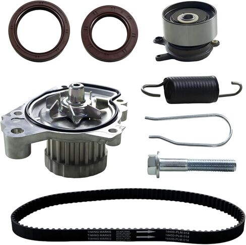 مجموعة حزام التوقيت مع مضخة مياه متوافقة مع Honda Civic SOHC L4 1.7L 2001 2002 2003 2004 2005 استبدال # TCKWP312 TBK312 in Kuwait