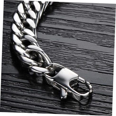 LIFKOME Metal Bracelet Hip Hop Bracelets Stainless Steel Bracelets for Men Women Bracelet Link Bracelet Mens in Saudi Arabia