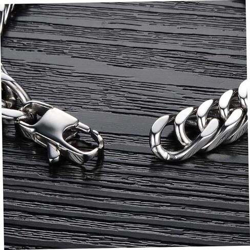 LIFKOME Metal Bracelet Hip Hop Bracelets Stainless Steel Bracelets for Men Women Bracelet Link Bracelet Mens in Saudi Arabia