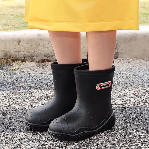 Kids Rain Boots Waterproof Ankle Rubber Fishing Boots for Boys Girls, Lightweight Non-Slip Hiking Chelsea Toddler Rain Shoes , Easy Pull-On Child Short Water Boots for Outdoor Play Boating,Camping in Saudi Arabia
