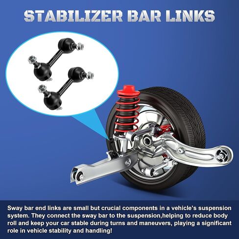 Set of 2 Rear Sway Bar Stabilizer End Links Compatible with Honda CRV 2007 2008 2009 2010 2011 2012 2013 2014 2015 2016 2017 L4 2.4L Replaces K750151, K750156, 52320SWAA01, 52321SWAA01 in Saudi Arabia