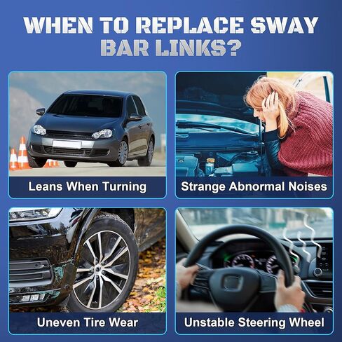 Set of 2 Rear Sway Bar Stabilizer End Links Compatible with Honda CRV 2007 2008 2009 2010 2011 2012 2013 2014 2015 2016 2017 L4 2.4L Replaces K750151, K750156, 52320SWAA01, 52321SWAA01 in Saudi Arabia