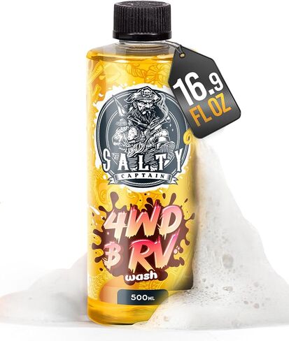 غسول مركّز Salty Captain 4WD - (32 أونصة سائلة) صابون رغوي شديد التحمل للطرق الوعرة والمركبات ATV والشاحنات والمركبات الترفيهية | تم اختباره معمليًا وآمن على جميع الأسطح، تركيبة درجة حموضة 12 in Kuwait