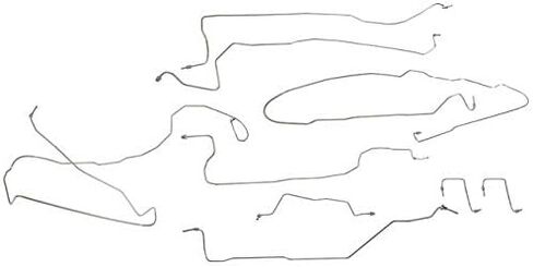 Brake Hydraulic Line Kit - 9 Piece - Compatible with 2003-2006 Chevy Tahoe (without RPO Code JL4, Active Brake Control) in Saudi Arabia