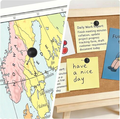 Black Push pins,Small Round-Headed map pins, Home Offices and DIY Craft Projects (Black 1) in Saudi Arabia