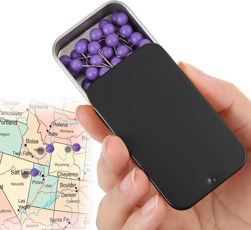 Black Push pins,Small Round-Headed map pins, Home Offices and DIY Craft Projects (Black 1) in Saudi Arabia