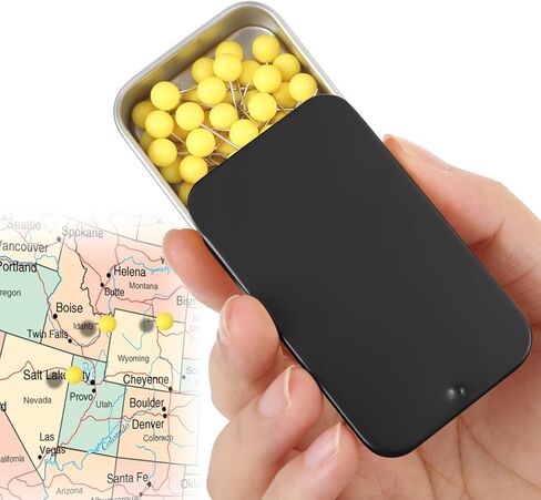 Black Push pins,Small Round-Headed map pins, Home Offices and DIY Craft Projects (Black 1) in Saudi Arabia