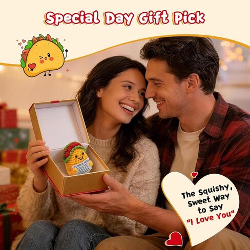 الدعم العاطفي أفخم الكروشيه تاكو، الرعاية الذاتية ملهمة الحصول على هدايا عيد ميلاد جيدة للنساء الرجال صديق أمي ابنة لها شقيقة زميل العمل، لطيف ديكور مكتب المنزل مكتب، إيجابية الكروشيه الحيوان تاكو in Kuwait