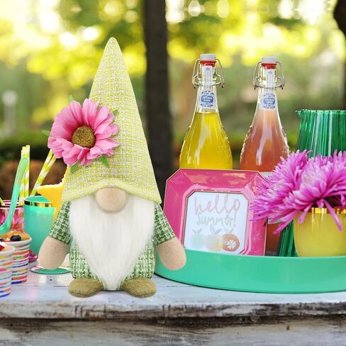 مجموعة Gehydy مكونة من قطعتين من تماثيل الربيع لتزيين عيد الفصح والصيف وعباد الشمس وديكور يدوي للمنزل والمطبخ وصينية متدرجة in Kuwait