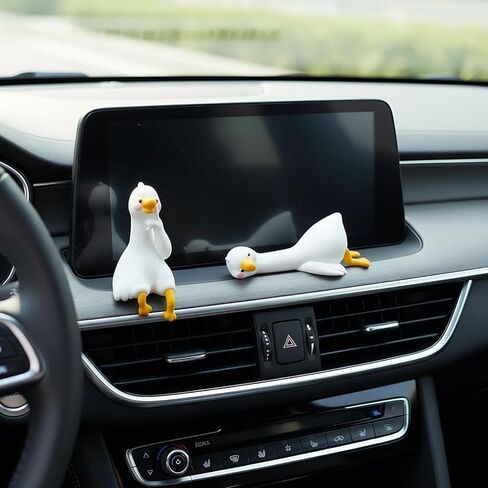 4 قطع ديكورات كمبيوتر على شكل بطة كسولة، ديكور شاشة الكمبيوتر، ديكورات كمبيوتر لطيفة ثلاثية الأبعاد، تماثيل أوزة لطيفة صغيرة لمكتب المكتب، لوحة قيادة السيارة، ديكور داخلي للمهرجانات in Kuwait