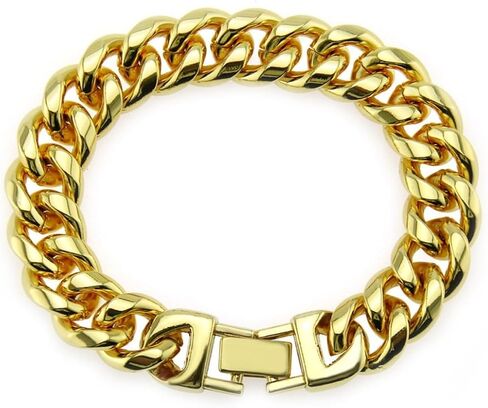 سوار كوبي بعرض 15 ملم للرجال - 8.5 بوصة، سلسلة هيب هوب هدية لزوجها وصديقها in Kuwait