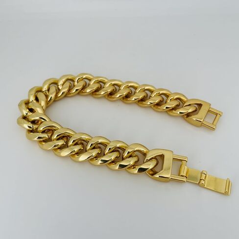 سوار كوبي بعرض 15 ملم للرجال - 8.5 بوصة، سلسلة هيب هوب هدية لزوجها وصديقها in Kuwait