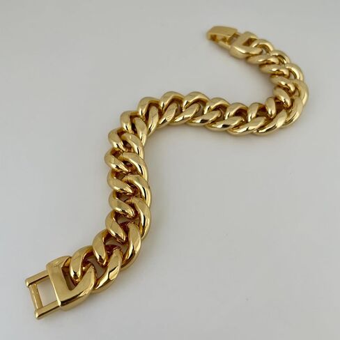 سوار كوبي بعرض 15 ملم للرجال - 8.5 بوصة، سلسلة هيب هوب هدية لزوجها وصديقها in Kuwait