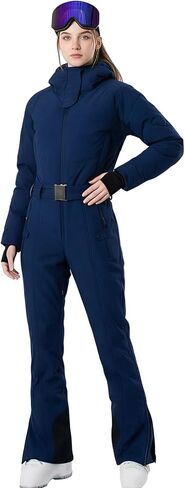 Womens Ski Suit One Piece Snowsuit, 3L Winter Warm Waterproof Snow Suit, Windproof Down Snow Jumpsuit in Saudi Arabia