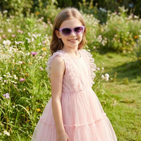 3 Pairs Cute Sunglasses Multiple Shaped Glasse for Toddler Girls Age 3-12 Stylish Eyewear UV400 Protection in Saudi Arabia