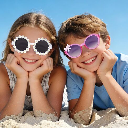 3 Pairs Cute Sunglasses Multiple Shaped Glasse for Toddler Girls Age 3-12 Stylish Eyewear UV400 Protection in Saudi Arabia