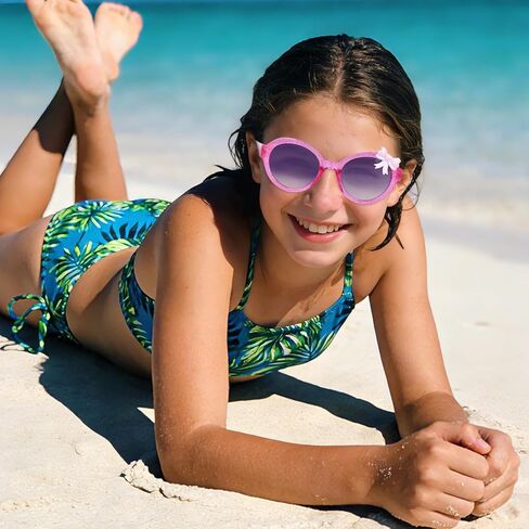 3 Pairs Cute Sunglasses Multiple Shaped Glasse for Toddler Girls Age 3-12 Stylish Eyewear UV400 Protection in Saudi Arabia