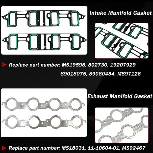 AUCERAMIC HS54660A Cylinder Head Gasket Set Fit 2007-2019 for Chevrolet Avalanche LCF Tahoe Express Silverado Suburban for GMC Savana Sierra Yukon XL 1500 2500 3500 4500 for Cadillac Escalade Base in Saudi Arabia