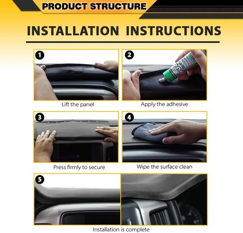 Dash Cover Cap Overlay Compatible with Chevy Tahoe Suburban 1500 2500 / GMC Yukon/Yukon XL 1500 2500 2007 2008 2009 2010 2011 2012 2013 2014 Beige in Saudi Arabia