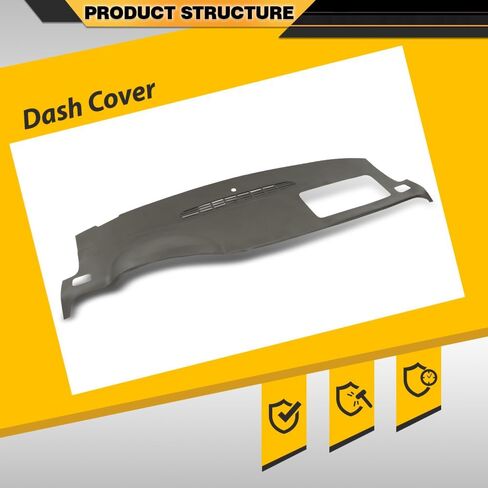 Dash Cover Cap Overlay Compatible with Chevy Tahoe Suburban 1500 2500 / GMC Yukon/Yukon XL 1500 2500 2007 2008 2009 2010 2011 2012 2013 2014 Beige in Saudi Arabia