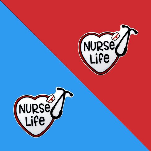 Premium Nurse Life Charms for Bogg Bag, Set of 2 PVC Rubber Inserts, Compatible with Bogg Bag Accessories, Beach Bag Charms Inserts Accessories for Women Girls in Saudi Arabia