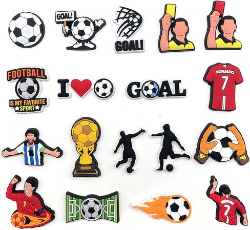 18 قطعة من دبابيس الأحذية الرياضية الساحرة لكرة القدم لتزيين أحذية كرة القدم من أجل الانسداد in Kuwait