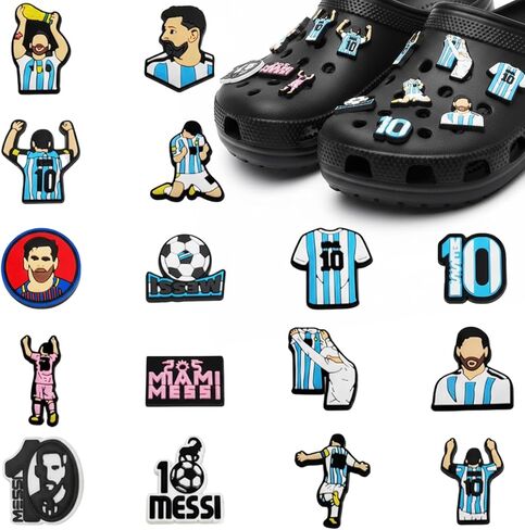 Soccer Shoes Charms, World Cup 2026 Soccer Shoes Charms for Soccers Fans, Sports Shoes Charm for Personalizing Footwear, World Cup Decorations 2026, 16-Piece Set in Kuwait