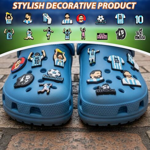 Soccer Shoes Charms, World Cup 2026 Soccer Shoes Charms for Soccers Fans, Sports Shoes Charm for Personalizing Footwear, World Cup Decorations 2026, 16-Piece Set in Kuwait