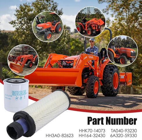 طقم مرشح خدمة الصيانة مناسب لكوبوتا L2800 L3200 L3400 L3700SU L3800 HST يستبدل HH164-32430 HHK70-14073 HH3A0-82623 6A320-59330 in Saudi Arabia