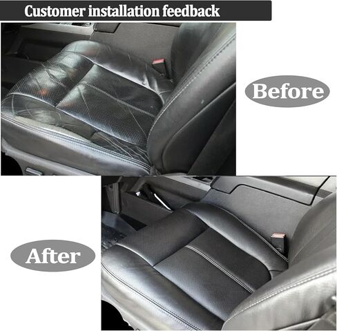 GXARTS Perforated Leather Black Driver Side Bottom Replacement Seat Cover Compatible with Ford F150 Lariat 2009 2010 2011 2012 2013 2014 in Saudi Arabia