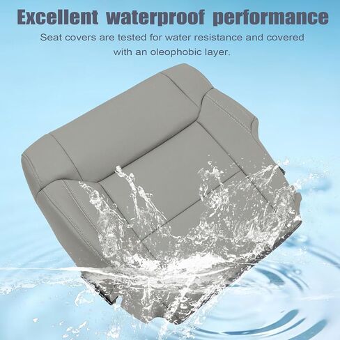 FZJDSD Gray Driver & Passenger Side Bottom Microfiber Leather Replacement Seat Covers Compatible with Toyota Tundra 2014 2015 2016 2017 2018 2019 2020 in Saudi Arabia