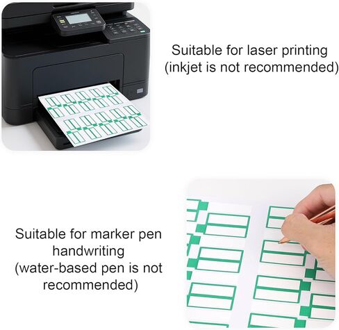 600pcs Cable Labels, Green Border Cord Sticker Self Adhesive Wire Labels Waterproof Wire Tags for Electronics Cable Management Handwriting Printer Printing in Saudi Arabia