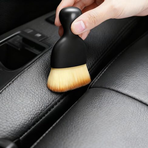 طقم تنظيف داخلي للسيارة مكون من 4 قطع، مجموعة فرش غبار بفتحة تهوية مع شعيرات كثيفة وغطاء من الدرجة الأولى، تصميم كلاسيكي، أدوات تفصيلية لمنفذ التيار المتردد التلقائي مع غطاء in Kuwait