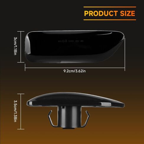 1 زوج الجبهة LED أضواء العلامات الجانبية لفولفو S60 S80 XC90 لفولفو V70 / XC70 2000-2007 بدوره أضواء الإشارة الحاجز مصابيح Sidemarker | ضوء LED كهرماني أسود بعدسة | يستبدل # 30722641، 8658945 in Saudi Arabia