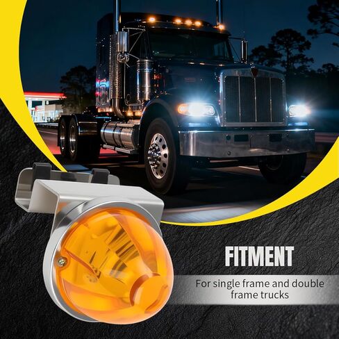 AUTOVIC Amber LED Watermelon Light with Stainless Steel Bracket, Angled Straight Down in Saudi Arabia