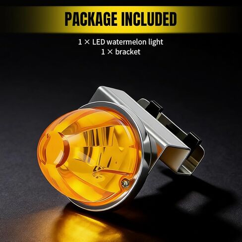AUTOVIC Amber LED Watermelon Light with Stainless Steel Bracket, Angled Straight Down in Saudi Arabia