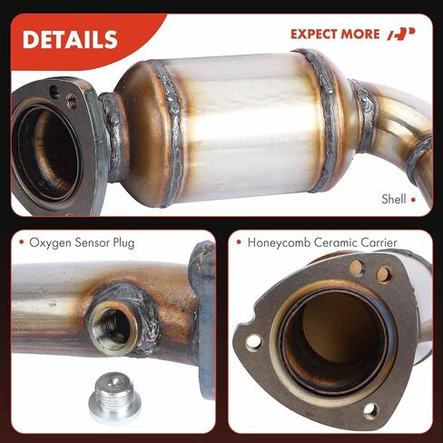 A-Premium Rear Catalytic Converter with Gasket Kit Direct-Fit Compatible with Chevrolet Equinox 2008-2009 & Pontiac Torrent 2008-2009 & Saturn Vue 2008-2010 & Suzuki XL-7, 3.6L, E.P.A. Compliant in Saudi Arabia