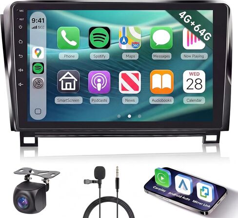 Hodozzy 8 Core 2G+64G Android Car Stereo for Toyota Tundra 2007-2013 for Toyota Sequoia 2008-2019، راديو بشاشة تعمل باللمس 10.1 بوصة مع DSP GPS Carplay Android Auto Mirror Link WIFI Bluetooth FM Radio in Kuwait