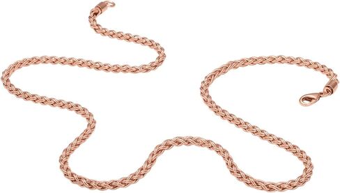 Pure Double Copper Wire Twisted Rope Chain Necklace, Solid Copper Statement Jewelry Set Gift for Women & Men (16-26 inch) in Kuwait