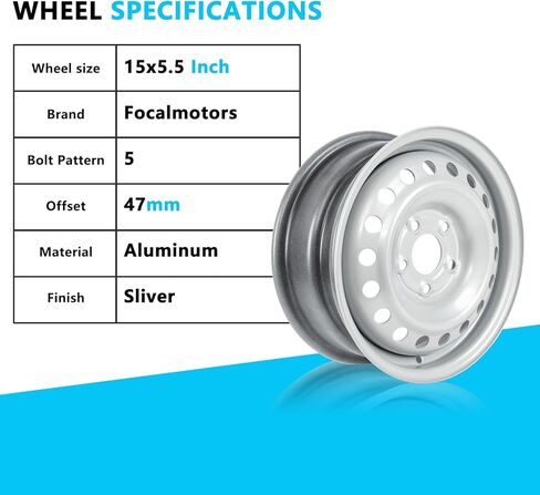 15" Wheel Rims Fits for Nissan NV200 2013 2014 2015 2016 2017 2018 2019 2020 2021 2022 2023 OEM Design Replacement Sliver Steel Rim set of 2 in Saudi Arabia