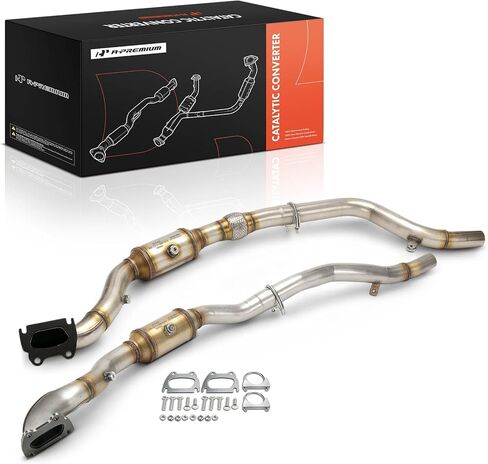 A-Premium 2-PC Catalytic Converter with Gasket Kit Direct-Fit Compatible with Dodge Charger 2013-2017 & Chrysler 300 2013-2015, 3.6L, AWD, E.P.A. Compliant in Saudi Arabia