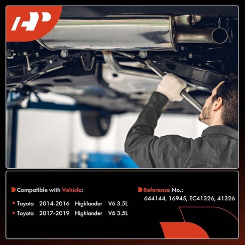 A-Premium Rear Catalytic Converter Kit Direct-Fit Compatible with Toyota Highlander 2014 2015 2016 2017 2018 2019 3.5L, E.P.A. Compliant, Replace# EC41326 in Saudi Arabia