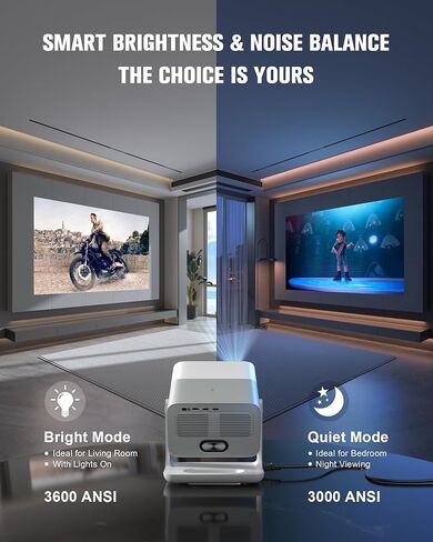 【3000 ANSI Official Licensed Google TV】4K Smart Projector with WiFi and Bluetooth, VOPLLS Outdoor Projectors with Dolby/Auto Focus, Portable Movie Phone Wireless Gaming Wifi Proyector for Bedroom/Home in Kuwait