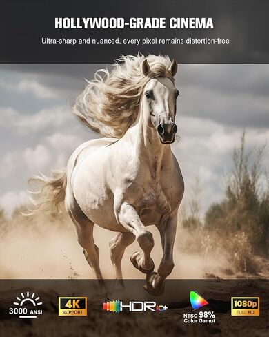 【3000 ANSI Official Licensed Google TV】4K Smart Projector with WiFi and Bluetooth, VOPLLS Outdoor Projectors with Dolby/Auto Focus, Portable Movie Phone Wireless Gaming Wifi Proyector for Bedroom/Home in Kuwait