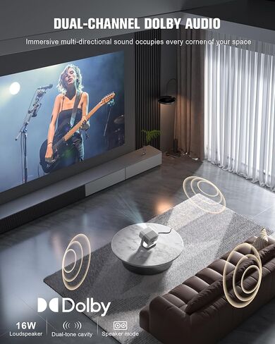 【3000 ANSI Official Licensed Google TV】4K Smart Projector with WiFi and Bluetooth, VOPLLS Outdoor Projectors with Dolby/Auto Focus, Portable Movie Phone Wireless Gaming Wifi Proyector for Bedroom/Home in Kuwait