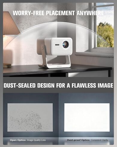 【3000 ANSI Official Licensed Google TV】4K Smart Projector with WiFi and Bluetooth, VOPLLS Outdoor Projectors with Dolby/Auto Focus, Portable Movie Phone Wireless Gaming Wifi Proyector for Bedroom/Home in Kuwait