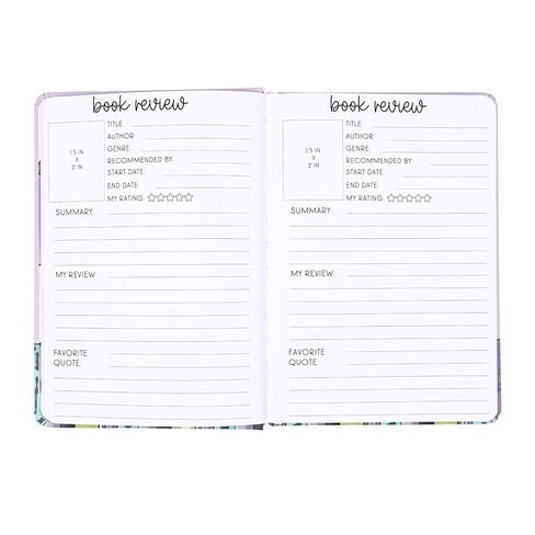 kellofaplan Reading Journal Book Review Notebook, A5 Size, Book Bound, 124 Premium Sheets, 80lb Paper, Personal Reading Tracker with Space for Titles, Ratings, Quotes, Reflections in Saudi Arabia
